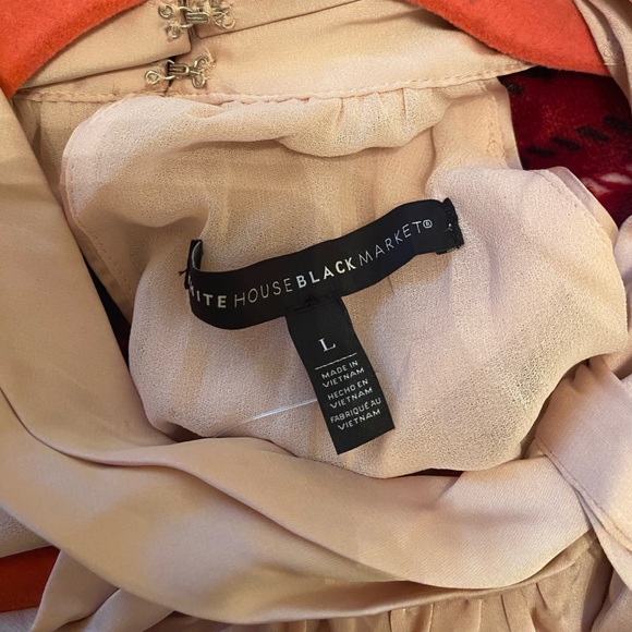 Large light pink White House black market draped halter top - Picture 3 of 4